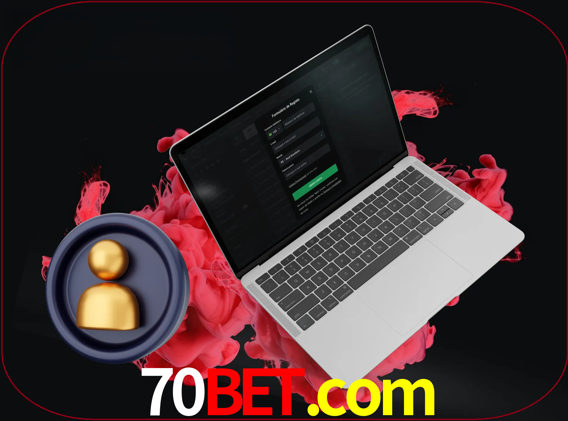 No cabeçalho do site 70bet, clique no botão que o levará a um formulário especial onde terá de introduzir as suas informações actuais.